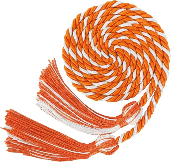 Bachelor's Matching Honor Cord, Graduation Matching, Bachelor's Matching, 2025 Graduation Ceremony Cord for Graduation, Orange and White