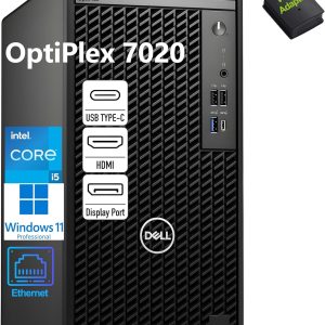 Dell OptiPlex 7020 Tower Business Desktop Computer, 32GB DDR5 RAM, 1TB PCIe SSD, Intel 6-Core i5-12500 (Beat i7-11700), DVDRW, WiFi Adapter, RJ-45, Type-C, HDMI, DisplayPort, Windows 11 Pro