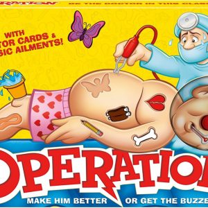 Hasbro Gaming Operation Electronic Board Game with Doctor Cards and Funny Ailments, Kids Games, 1+ Players, Funny Board Game for Children Ages 6+ (Amazon Exclusive)