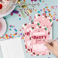 15 PCs Strawberry And Arch Birthday Invitation With 15 Matching White Envelopes For Boy Girl, 1St Birthday Party Favors Decorations Supplies-OL-A97 - Image 3