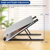 BESIGN LS01 Pro Ergonomic Laptop Stand, Plastic Laptop Riser, Portable and Adjustable Notebook Computer Holder Compatible with 10-15.6" Laptops (Black) - Image 6