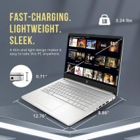 HP Stream 14" HD BrightView Laptop, Intel Celeron N4120, 16GB RAM, 288GB Storage (128GB eMMC + 160GB Docking Station Set), Intel UHD Graphics, 720p Webcam, Wi-Fi, 1 Year Office 365, Win 11 S, Silver - Image 8