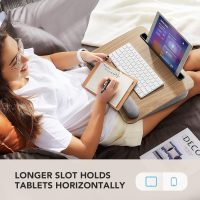 HUANUO Portable Lap Laptop Desk with Pillow Cushion, Fits up to 15.6 inch Laptop, with Anti-Slip Strip & Storage Function for Home Office Students Use as Computer Laptop Stand, Book Tablet - Image 6