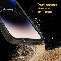 OtterBox iPhone 14 Pro Max (ONLY) Commuter Series Case - Black, Slim & Tough, Pocket-Friendly, with Port Protection - Image 7