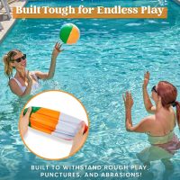 JOYIN Rainbow Beach Balls(12 Pack), 12'' Inflatable Swimming Pool Toys for Summer Water Games Kids Birthday Party Supplies Combo Set Include Inflatable Beach Balls - Image 7