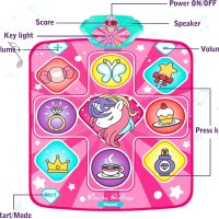 Unicorn Dance Mat, Dance Mixer Rhythm Step Play Mat, Pink Dance Pad with LED Lights, Adjustable Volume, Built-in Music, 5 Game Modes, Xmas B-Day Gifts for 3-12 Years Old Girls Toys - Image 5