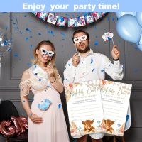 Holy Cow! Baby Shower Invitation, Floral & little cow, 15 Invites With Envelopes, Gender Reveal, Baby Announcement, Party Favor & Decorations - A17 - Image 5