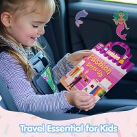 JOYIN 3 Sets Dress-Up Reusable Sticker Book for Toddlers, 3D Sticker Books for Kids 3 4 5, Travel Essentials, Airplane Activity Toys, Crafts Gifts, Birthday Gifts - Fashion, Mermaid, Princess - Image 3