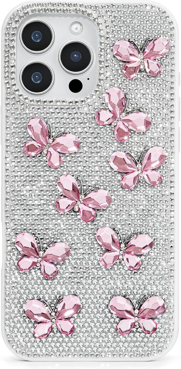 JW PEI Butterfly Crystal Phone Case - White
