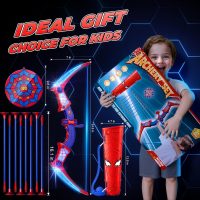 Spider Toys for Boys Age 3-4 4-6 6-8 8-12, Kids Toy BowArrow Shooting Set with Red & Blue LED Lights, Spider Quiver & Web Target, 8 Suction Cup Arrows, Toys Gifts for 3 4 5 6 7 8 9 10 12 Year Old Boys - Image 7