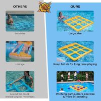 Pool Toys Games Set- Tic-Tac-Toe Inflatable Pool Toy with 10 Balls - for Adults Teens Kids 2-10 Players - Image 4