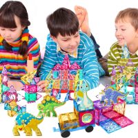 Jasonwell 110PCS Magnetic Tiles Building Blocks Set for Boys Girls Preschool Educational Magnet Construction Kit Stacking STEM Toys Christmas Birthday Gifts for Kids Toddlers 3 4 5 6 7 8 9 + Year Old - Image 5