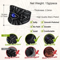 Black Plated Personalized Thumb Rings - Image 3