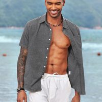 COOFANDY Men's Casual Button Down Shirts Short Sleeve Linen Shirts Summer Beach Dress Shirt - Image 2