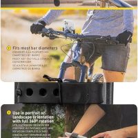 Nite Ize Squeeze Rotating Smartphone Bar Mount - Bike Mount Phone Holder for Handlebars - Phone Holster Accessories - Rotating Phone Holder with Easy-to-Squeeze Levers - Translucent - Image 8