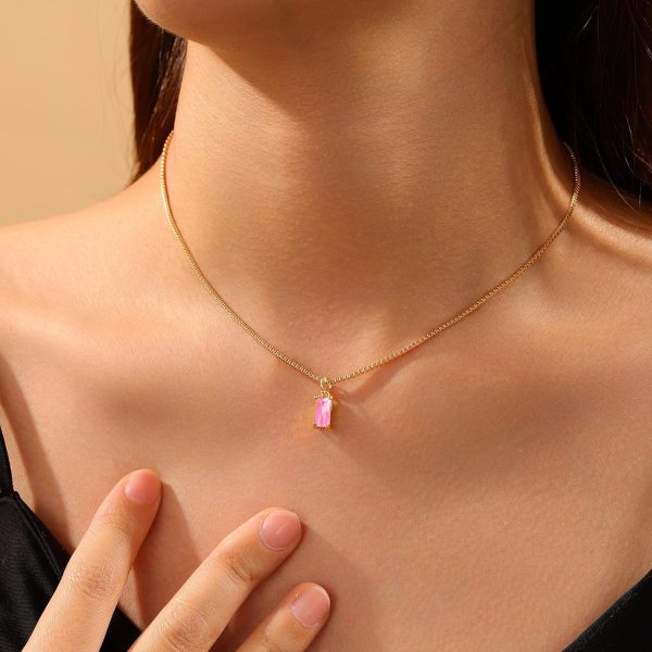 Gold Necklaces for Women 14K Gold Plated Emerald Birthstone Dainty 12 Months Cubic Zirconia Pendant with Adajustable Link Personlalized Birthday Gifts for Women Trendy Jewelry