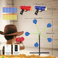 2-Player Shooting Game Toy,Foam Dart Toy Gun with Auto Reset Rotating Shooting Target,Ideal Gift for Kids Ages 4, 5, 6, 7, 8,9,10+ - Image 4