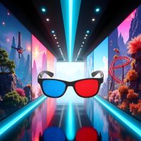 3Pcs Red and Blue 3D Glasses Universal TV Movie Dimensional Video Frame 3D Glasses DVD Game Glass 3D Style Glasses for 3D Movies Games, 3D Viewing Glasses, Televisions and Video - Image 4