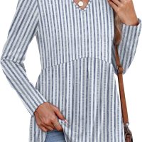 WIHOLL Womens Tops Long Sleeve Fall Shirts Babydoll Peplum Tops for Women V Neck Tunic Dressy Casual Blouses - Image 4