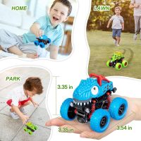 LODBY Dinosaur Toys for 2 3 4 5 Year Old Boys - Monster Truck Toys for Toddlers Boys Ages 2-4-6 - Push and Go Cars Dinosaur Toys for Kids 3-5 Year Old Boy Christmas Birthday Gifts - Image 6