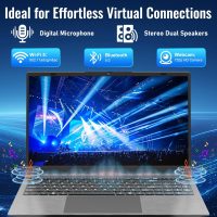 2025 Laptop Computer 15 15.6 Inch FHD, Windows 11 Pro with MS Office for School College Students Business, 8GB RAM, 256GB SSD, Dual-Core Intel Celeron(Up to 2.6GHz), Wi-Fi, Bluetooth, USB 3.2, Gray - Image 6