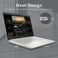 HP Stream 14" HD BrightView Laptop, Intel Celeron N4120 Processor, 16GB RAM, 64GB SSD, Intel UHD Graphics, 720p Webcam, WiFi, HDMI, Win 11 S, Silver (Renewed) - Image 7
