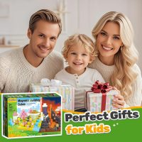 Magnetic Blocks - Build Mine Magnet World Magic Portal Set, Magnetic Tiles Building Blocks Toddler Toy STEM Sensory Outdoor Toys for 3+ Year Old Boys & Girls, Creative Kids Games Kids Toys 84PCS - Image 6