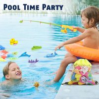 CozyBomB™ Magnetic Fishing Toys Game Set for Kids | Water Table Bathtub Kiddie Pool Party & Pole Rod Net, Plastic Floating Fish Toddler Color Ocean Sea Animals Birthday Age 3 4 5 6 Year - Image 4