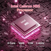 15.6" FHD Laptop Computer with Backlit Keyboard,32GB RAM 512GB SSD,Quad Core N95 Processor(Up to 3.4GHz),180 ° Angle Opening,Fingerprint Reader,8000mAh Battery,Webcam,WiFi 5,BT 4.2,Mini HDMI,USB 3.0 - Image 2