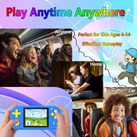 Handheld Games for Kids Preloaded 218 Retro Video Games, Portable Gaming System with 3.0" Screen Rechargeable Battery, Mini Travel Electronic Toy Birthday Gifts for Boys Girls (Blue) - Image 5