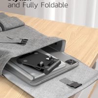 Nulaxy Dual Folding Cell Phone Stand, Fully Adjustable Foldable Desktop Phone Holder Cradle Dock Compatible with Phone 16 15 14 13 12 11 Pro Xs Xs Max Xr X 8, Nintendo Switch, All Phones - Image 6