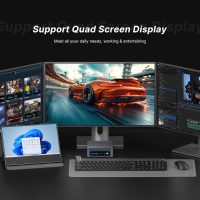 Mini PC M4 AMD Ryzen 7 7840HS, 32GB DDR5 1TB SSD, Win 11 Pro Mini Desktop Computers, Dual 2.5G LAN/USB4/HDMI/DP, WiFi 6/BT 5.2, Gaming & Business Small Form Factor PC - Image 8