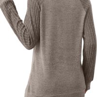 Saloogoe Tunic Sweatshirts for Women Crewneck Lightweight Sweaters Raglan Long Sleeve Shirts Fall Fashion Tops 2024 - Image 4