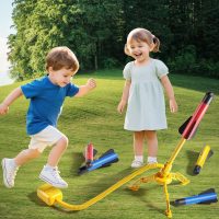 Rocket Launcher for Kids, 12 Foam Rockets, Launch up to 100+ft, Outdoor Outside Backyard Toys for Boys & Girls, Birthday Gift Toys for Kids Boys Girls Age 3 4 5 6 7 8 Years Old - Image 4
