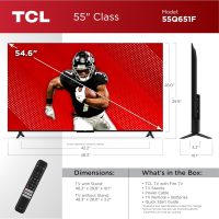 TCL 55-Inch Class Q65 QLED 4K Smart TV with Fire TV (55Q651F, 2024 Model), Dolby Vision, HDR PRO+, Dolby Atmos, Alexa Built-in with Voice Remote, Apple AirPlay 2 Compatibility, Streaming Television - Image 3