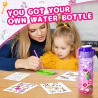 Gifts for Girls 4-12, Decorate Your Own Water Bottle Kits for Girls, Unicorn Diamond Painting Toys & Friendship Bracelet Kit, Fun Arts Crafts for Kids Ages 4-6-8-10, Birthday Gifts Toys for Kids - Image 2