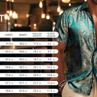 Men's Silk Shirt Paisley Floral Jacquard Short Sleeve Button Down Dress Shirts Formal Casual Wedding Party - Image 6