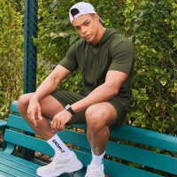 COOFANDY Men's Tracksuit 2 Piece Hooded Athletic Sweatsuit Short Sleeve Casual Sports Hoodie Shorts Set - Image 3