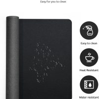 YSAGi Leather Desk Pad Protector, Office Desk Mat, Large Mouse Pad, Non-Slip PU Leather Desk Blotter, Laptop Desk Pad, Waterproof Desk Writing Pad for Office and Home (Black, 23.6" x 13.8") - Image 4