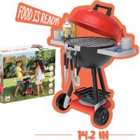 JOYIN 34 PCS Kitchen Toy Set, BBQ Play Grill, Cooking Toy Set, Little Chef Play, Kids Grill Playset Interactive BBQ for Kids with Light & Sound, Birthday Gift for Boys Girls - Image 7