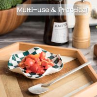 Checkered Spoon Rest for Kitchen Counter, Cooking Spoon Holder for Stove Top, Large Utensil Spatula Rest Tray, Cute Kitchen Gadgets Gift for Housewarmings Weddings - Image 5