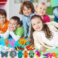 126 Pcs Pop Party Favors for Kids, Treasure Box Toys for Classroom Prizes, Pinata Stuffers, Goodie Bag Filler, Treasure Chest, Carnival Bulk Small Toys, Easter Basket Egg Fillers - Image 7