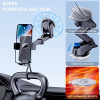 Phone Holder Car Mount for iPhone [Powerful Suction] Phone Mount for Car Dashboard Windshield Air Vent Universal Accessories [Thick Cases Friendly] Automobile Phone Holder Fit iPhone Smartphone - Image 3