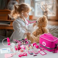 Doctor Kit for Kids Girls, 34 Pcs Kids Doctor Kit for Toddlers 3-5 with Medical Storage Bag & Real Stethoscope, Pretend Play Set for Boys Girls Fun Role Playing Game - Image 5