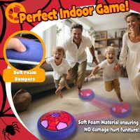 Soccer Toys for Boys 4-6 Hover Soccer Ball Indoor Gifts for Boys Kids Toys Birthday Gifts for 4 5 6 7 8 9 10 Year Old Boy Air Floating Soccer Toy with LED Lights Foam Bumper - Image 4