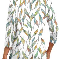 XIEERDUO 3/4 Length Sleeve Womens Tops Round Neck Casual Tunic Tops Basic Pleated Shirts Loose Fit 2025 - Image 4