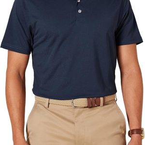 Amazon Essentials Men's Golf Polo Shirt, Short Sleeve, Slim-Fit, Quick-Dry