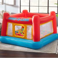 Intex Inflatable Jump-O-Lene Trampoline Bounce House with Crawl-Thru Door & Net - Indoor & Outdoor Backyard Blow-Up Bouncy Playhouse for Kids Ages 3-6 - Image 7