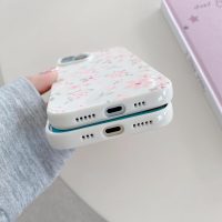 QLTYPRI for iPhone 13 Case, Cute Pink Floral Flower Pattern Aesthetic Phone Case, Raised Camera Protection Soft Slim TPU Shockproof Protective Phone Cover for Girls Women - Pink - Image 4