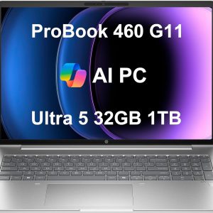 HP ProBook 460 G11 Business Laptop (16" FHD+ Anti-Glare, Intel Core Ultra 5 125U (> i7-1355U), 32GB DDR5 RAM, 1TB SSD) Backlit, Fingerprint, 1080p Webcam, Wolf Security, Win 11 Pro, 2025 AI PC